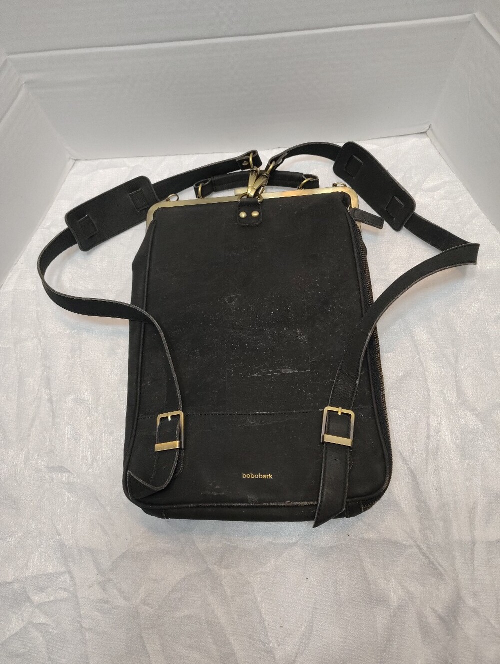 (VEGAN) La Flore bobobark Black Premium Cork Backpack